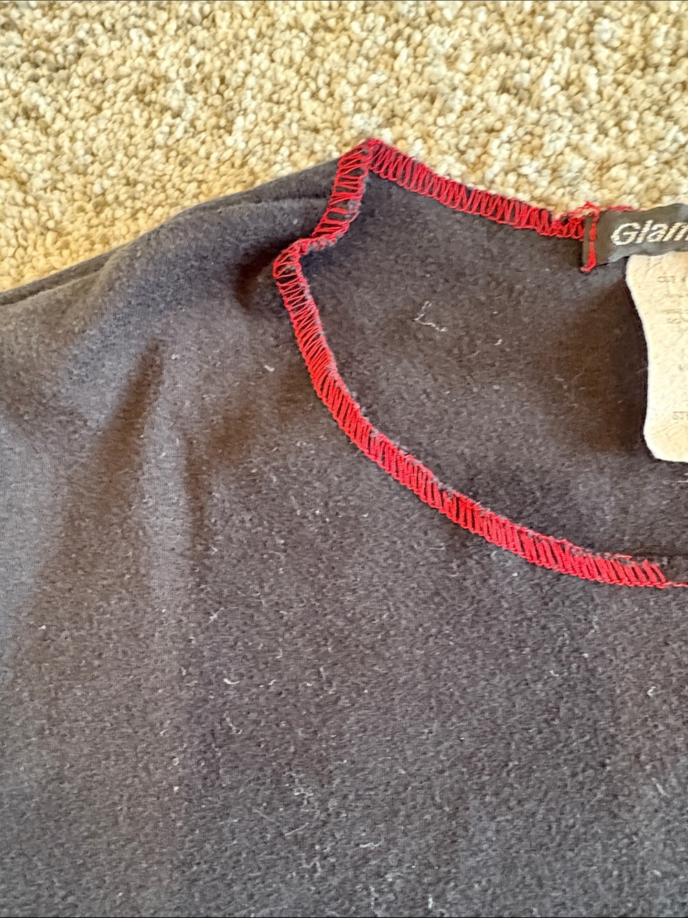 Black Axl Rose Gun N Roses Long-Sleeve Graphic Crewneck TShirt Red Trim Size L - Picture 3 of 9